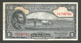 1945 No Date Ethiopia 1 Dollar Banknote Emperor Haile Selassie P #12c Nice VF++