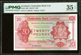 1964 Scotland Clydesdale Bank Ltd 20 Pounds Banknote P 200 PMG Choice VF 35 EPQ