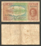 1942 ND Government of Malta Two Shillings Banknote Pick Number 17c Very Fine