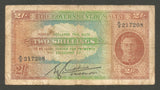1942 ND Government of Malta Two Shillings Banknote Pick Number 17c Very Fine