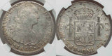 1802 Crown Size Peru Silver Coin Lima IJ Mint 8 Reales King Charles IIII AU 50