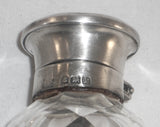2 Antique Crystal Perfume Bottles Sterling Silver Tops Birmingham London England