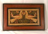Pam Hults Framed Scherenschnitte Hand Painted Scissor Cutting Love Birds Flowers