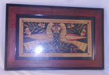 Pam Hults Framed Scherenschnitte Hand Painted Scissor Cutting Love Birds Flowers