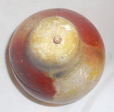 Antique Painted Stoneware Pear Form Still Coin Bank Horizontal Coin Slot