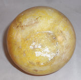 Antique Painted Stoneware Pear Form Still Coin Bank Horizontal Coin Slot