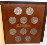 50 Pewter Medals Set Franklin Mint's "The Official History of Colonial America"