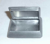 Antique Pewter Snuffbox Snuff Box Curved Bottom & Flat Hinged Lid Crowned X Mark