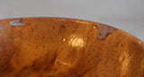 Antique Yellowish-Brown Redware Manganese Sponged Lead Glazed Deep Dish SE PA