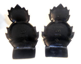 Vintage Newport Line Cast Brass Pineapple Bookends By Virginia Metalcrafters