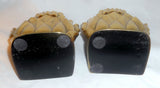 Vintage Newport Line Cast Brass Pineapple Bookends By Virginia Metalcrafters