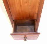 Vintage Wood Hanging 19" High Pipe Box with Small Drawer