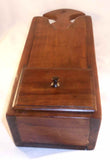 Vintage Wood Hanging 19" High Pipe Box with Small Drawer