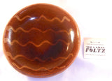 8 Inch Glazed Yellow Slip Decorated Redware Plate From Foltz Folk Art Collection