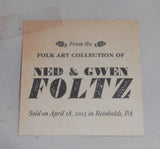 8 Inch Glazed Yellow Slip Decorated Redware Plate From Foltz Folk Art Collection