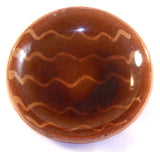 8 Inch Glazed Yellow Slip Decorated Redware Plate From Foltz Folk Art Collection