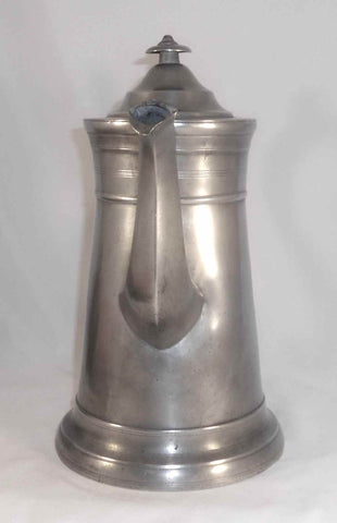 Antique Freeman Porter Pewter Coffee Pot Tall Lighthouse Shape Westbrook Maine