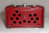 Antique Cast Iron Kenton Toys Red Painted Radio Penny Bank with Combination Lock