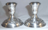 Pair Vintage Reed & Barton Sterling Weighted and Reinforced Candlestick Holders