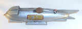 Vintage Advertising Rocket Mechanical Coin Bank by Duro Mold Detroit MI USA
