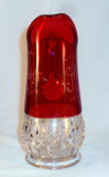 Antique 1896 Ruby Flash Glass Tall Pitcher with Handel Atlantic City NJ "Mother"