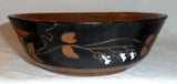 1976 Russell Henry Glazed Red Clay Deep Bowl Wood Cut-Slip Pea Vine Design