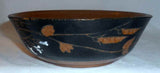 1976 Russell Henry Glazed Red Clay Deep Bowl Wood Cut-Slip Pea Vine Design