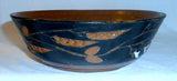 1976 Russell Henry Glazed Red Clay Deep Bowl Wood Cut-Slip Pea Vine Design