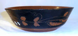 1976 Russell Henry Glazed Red Clay Deep Bowl Wood Cut-Slip Pea Vine Design