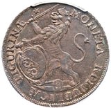 1768 Switzerland Half Taler Thaler Zurich City View Silver Coin Nice Toning AU58