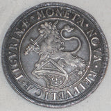 Rare 1695 Swiss Silver Coin One Thaler Zurich Canton Republic Rampant Lion VF++