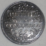 Rare 1695 Swiss Silver Coin One Thaler Zurich Canton Republic Rampant Lion VF++