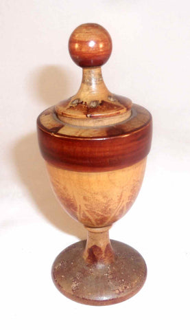 Old Turned Wood Saffron Cup-Shaped Sander or Pepper Pot Lancaster County, PA