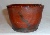 Antique Henry Schofield Lead Glazed Brown Redware Cup Southeast PA Northeast MD