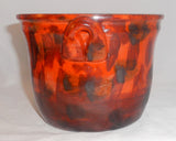 Vintage Manganese Glazed Redware Pot Ear-shaped Handles By James C. Seagraves