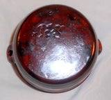 Vintage Manganese Glazed Redware Pot Ear-shaped Handles By James C. Seagraves