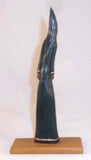 Hand Carved Polychrome Painted Wood Folk Art Tall Santa Figure D. Shaw Penryn PA