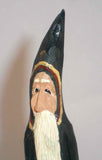 Hand Carved Polychrome Painted Wood Folk Art Tall Santa Figure D. Shaw Penryn PA