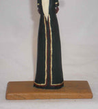 Hand Carved Polychrome Painted Wood Folk Art Tall Santa Figure D. Shaw Penryn PA