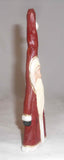 Hand Carved Polychrome Painted Wood Folk Art Tall Santa Figure by Doug Shaw