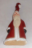 Hand Carved Polychrome Painted Wood Folk Art Tall Santa Figure by Doug Shaw