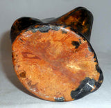 Old Shenandoah Valley Glazed Redware Dog Head Still Coin Bank Brown Black Colors