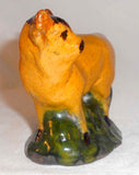 Shooner Contemporary Redware Glazed Child's Toy Folk Art Cow Standing Figurine