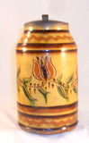 1999 Greg Shooner Lead Glazed Redware Tall Lidded Jar Slip Tulip Decoration