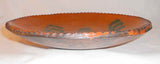 2003 Greg Shooner Lead Glazed Redware Deep Plate Slip Decorated Green Lines