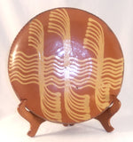 1995 Redware Reproduction Yellow Slip Decorated Glazed 10.5" Plate Greg Shooner