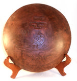 1995 Redware Reproduction Yellow Slip Decorated Glazed 10.5" Plate Greg Shooner