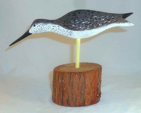 1989 Carved Wood Polychrome Painted Shorebird Decoy Signed Glenn Prince '89