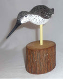 1989 Carved Wood Polychrome Painted Shorebird Decoy Signed Glenn Prince '89