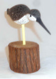 1989 Carved Wood Polychrome Painted Shorebird Decoy Signed Glenn Prince '89